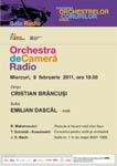 Clasic vs. contemporan – concertul Orchestrei de Camera Radio de miercuri, 9 februarie