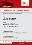 Vlad Conta la pupitrul Orchestrei de Camera Radio