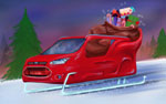 Santa to Swap Outdated Ride for 30-MPG-Plus Ford Transit Connect Wagon Sleigh