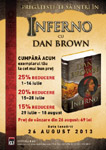 Reduceri la noul titlu semnat de Dan Brown, “Inferno”, in Librariile Avant-Garde si Librarium Palas