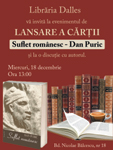 Dan Puric lanseaza “Suflet romanesc” la Libraria Dalles