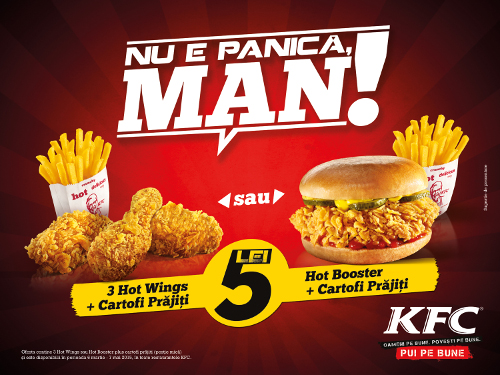 KFC - Nu e panica, man! oferte 5 lei
