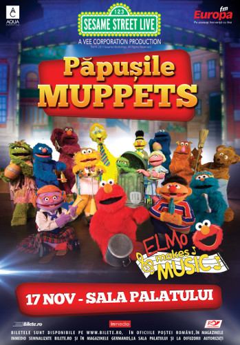 Celebrele Papusi Muppets aduc mega-productia “Sesame Street Live – Elmo Makes Music” in premiera