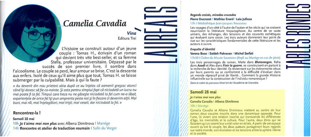 Camelia Cavadia, la Festival du Premier Roman
