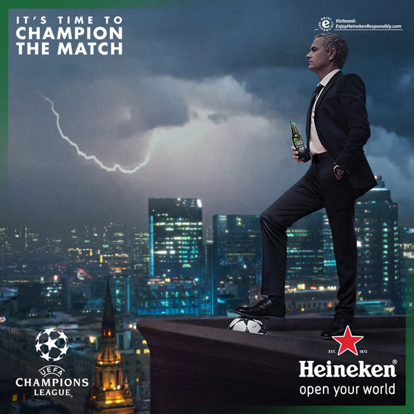 Heineken® lansează o nouă campanie UEFA Champions League, care îl are ca protagonist pe Jose Mourinho