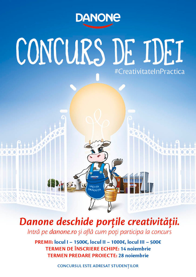 Danone lansează #CreativitateinPractica, concurs de idei pentru studenți