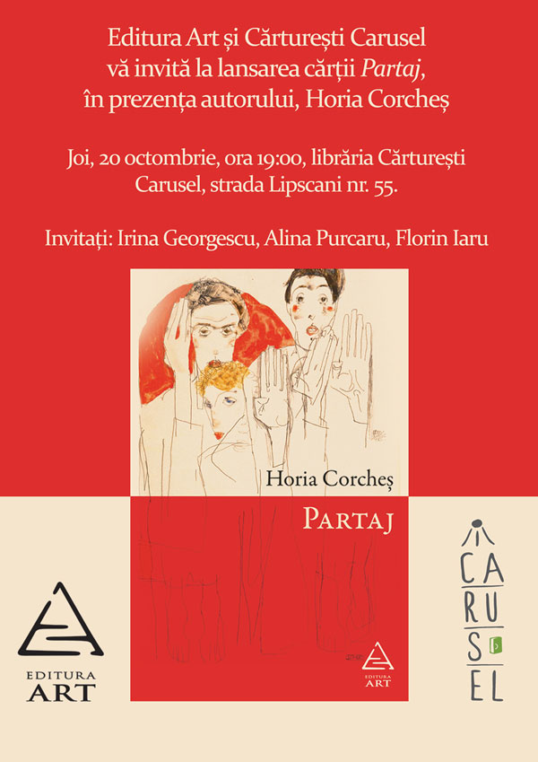 Lansarea romanului PARTAJ de Horia Corcheș