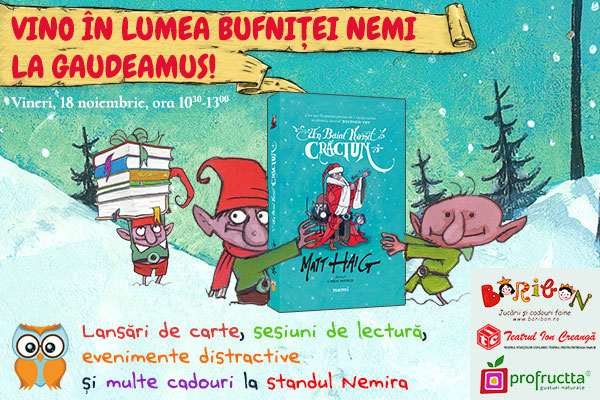 Evenimente pentru copii în colțul editurii NEMI la Gaudeamus – vineri, 18 noiembrie