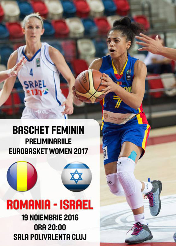 TVR 2 şi TVR HD transmit meciul de baschet feminin România – Israel