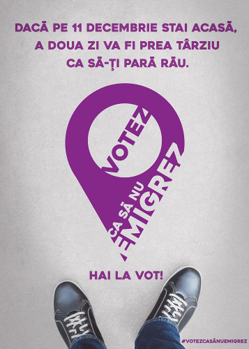 VOTEZ CA SĂ NU EMIGREZ! O campanie de conștientizare a importanței votului