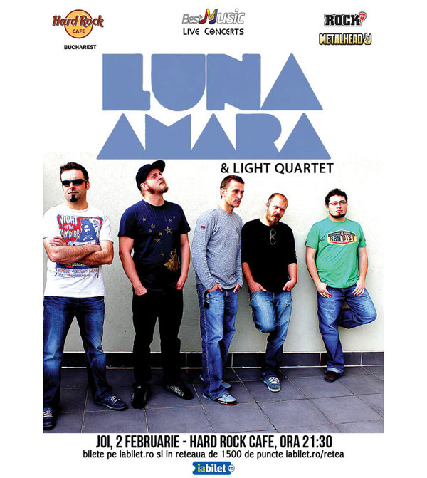 Concert Luna Amara & Light Quartet pe 2 februarie la Hard Rock Cafe