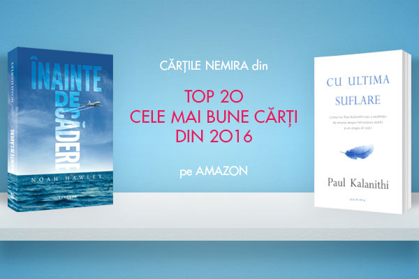 Cărţile Nemira din Top 20 Cele mai bune cărţi din 2016 pe Amazon
