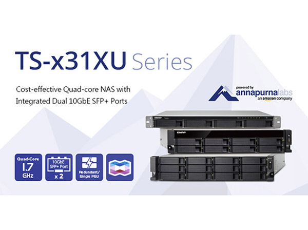 QNAP lansează NAS-urile rentabile TS-x31XU pentru rack, cu procesoare quad-core și două porturi 10GbE SFP+