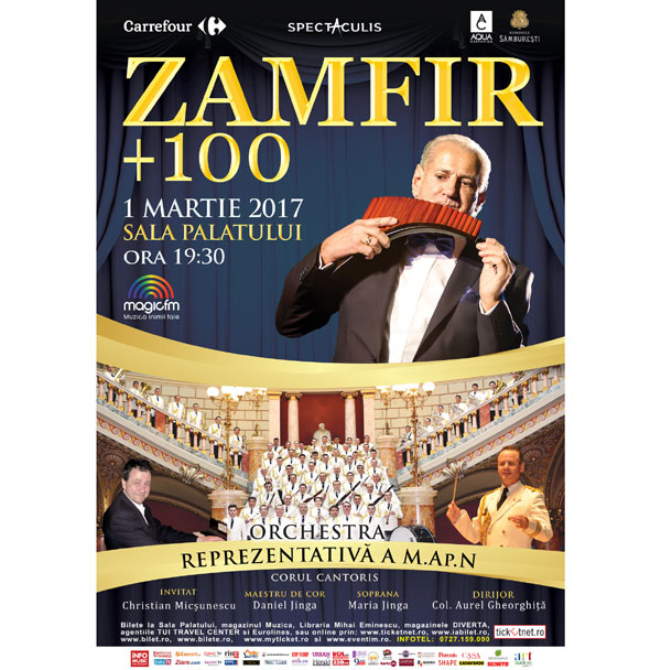 După concertul-Mărțișor ”ZAMFIR+100”  de la Sala Palatului, naiul maestrului Gheorghe Zamfir va răsuna în Italia și Israel