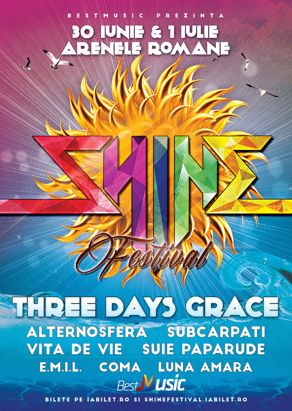 Three Days Grace si Subcarpati vor canta la Shine Festival 2017