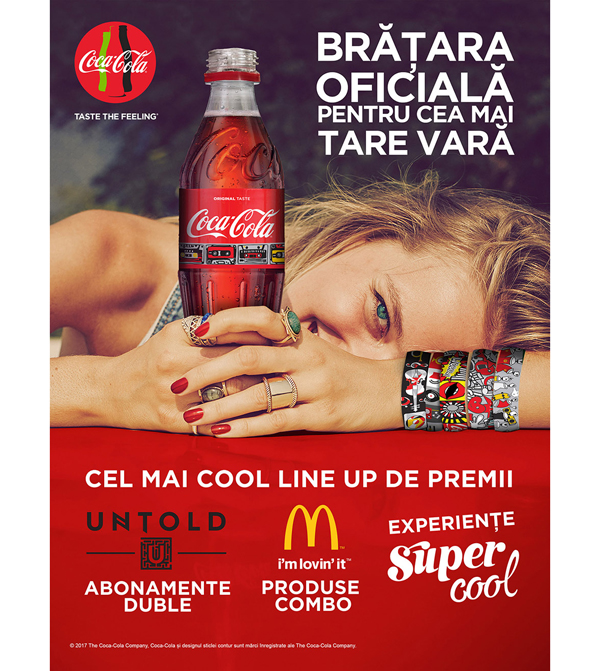 Sticla de Coca-Cola îți aduce brățara oficială pentru cea mai tare vară