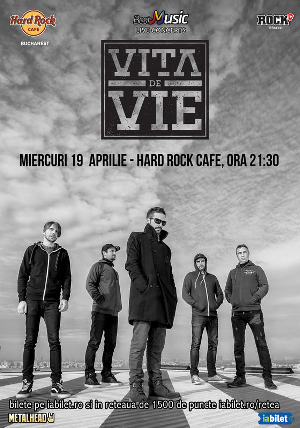 Concert Vita de Vie – Electric pe 19 aprilie la Hard Rock Cafe