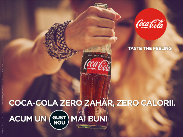 Noul Coca-Cola Zero Zahăr. Zero Calorii:
