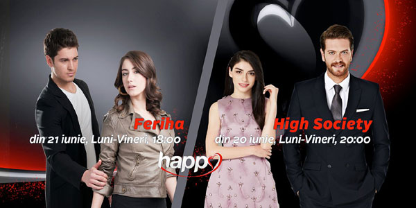 “Elita societății” („High Society aka Yüksek Sosyete”) și “Feriha” au premiera pe Happy Channel