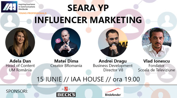 IAA Young Professionals România organizează Seara YP: Influencer Marketing