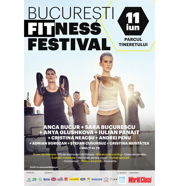 12 ore de mișcare, peste 50 de instructori și multă distracție în aer liber, la cea de-a cincea ediție a World Class Fitness Festival, din București
