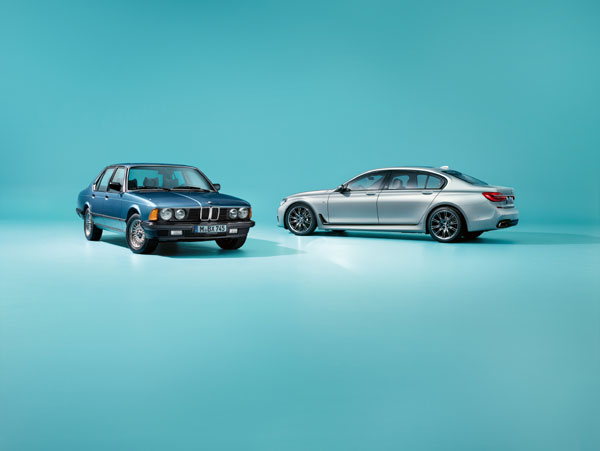 The BMW 7 Series Edition 40 Jahre and the first BMW 7 Series from 1977