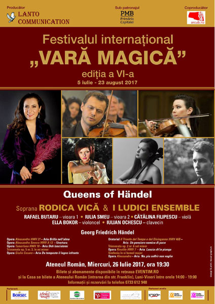 Queens of Händel – soprana Rodica Vică și I Ludici Ensemble