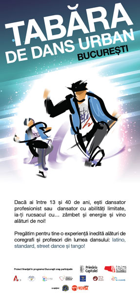 Casting pentru Tabăra de Dans Urban – dedicată tinerilor dansatori amatori sau profesioniști și tinerilor cu abilități limitate pasionați de muzică și dans – pe 24 august, la București