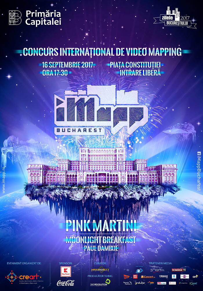 iMapp Bucharest: spectacole de video mapping și concert Pink Martini