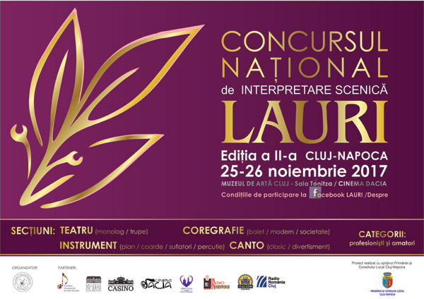 Concursul Național de Interpretare Scenică LAURI Cluj Napoca, Ediția a II-a 2017