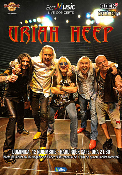 Concert URIAH HEEP pe 12 noiembrie la Hard Rock Cafe din București