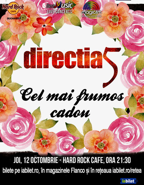 Concert Direcția 5 – Cel mai frumos cadou la Hard Rock Cafe din București