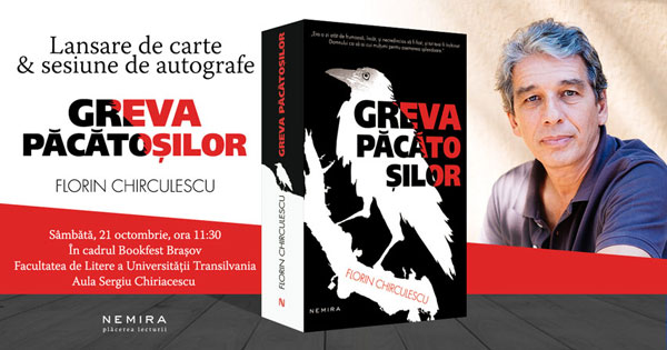 Romanul GREVA PĂCĂTOȘILOR SAU APOCRIFA UNUI EVREU, de Florin Chirculescu se lansează la Brașov și la București