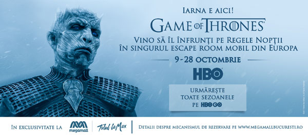Mega Mall si HBO te invita sa testezi primul Escape Room mobil Game of Thrones din Europa