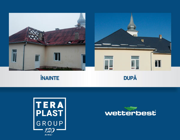 Grupul TeraPlast a donat Școlii Primare Mogoșeni materiale pentru reparația acoperișului afectat de furtuna din septembrie