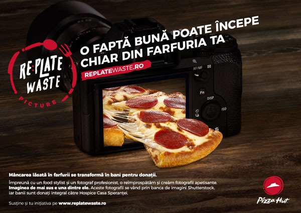 Pizza Hut şi Shutterstock lansează Replate Waste – o inițiativă de prevenire a risipei alimentare din România