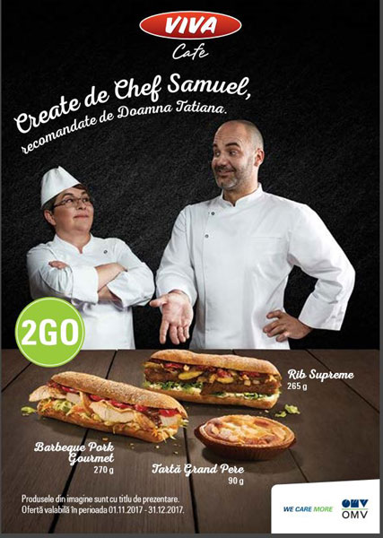 OMV continuă colaborarea cu Chef Samuel le Torriellec și introduce alte trei noi rețete în restaurantele VIVA