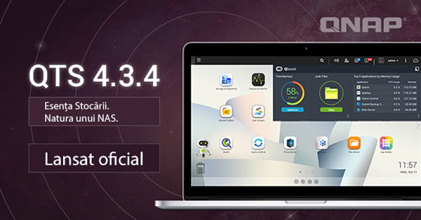 QNAP a lansat QTS 4.3.4, o actualizare ce îmbunătățește performanțele NAS-urilor și protecția prin snapshot-uri