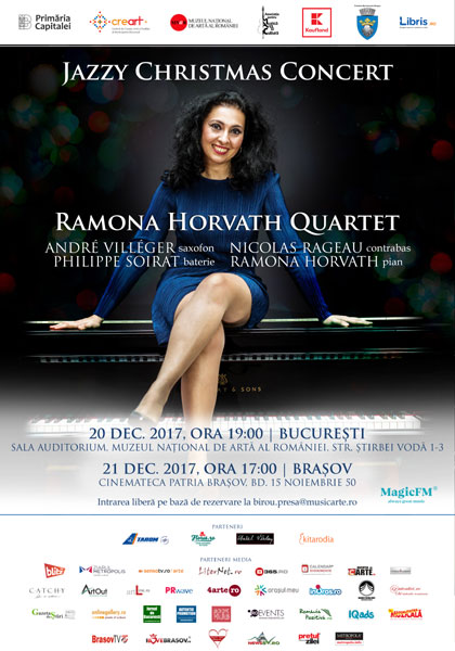 “Jazzy Christmas Concert” cu Ramona Horvath Quartet