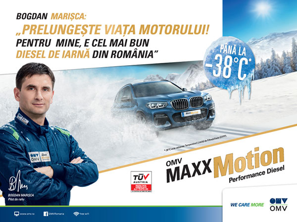 OMV MaxxMotion Diesel prelungește viața motorului chiar și în cele mai aspre condiții de iarnă*