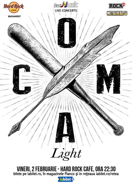 Coma Light – Concert Acustic la Hard Rock Cafe pe 2 februarie