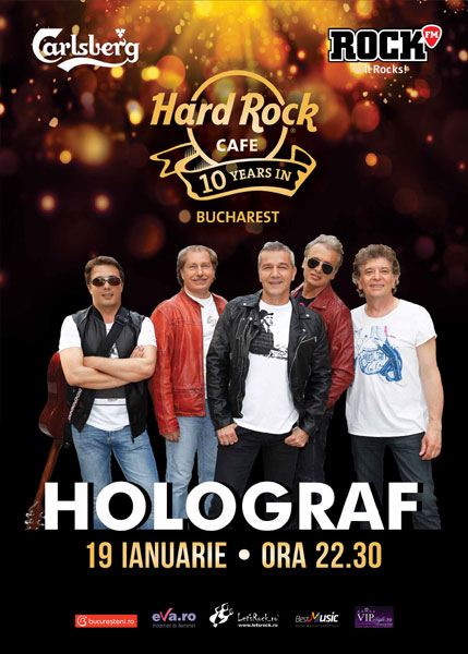 Hard Rock Cafe București sărbătorește 10 ani de la deschidere alături de trupa Holograf