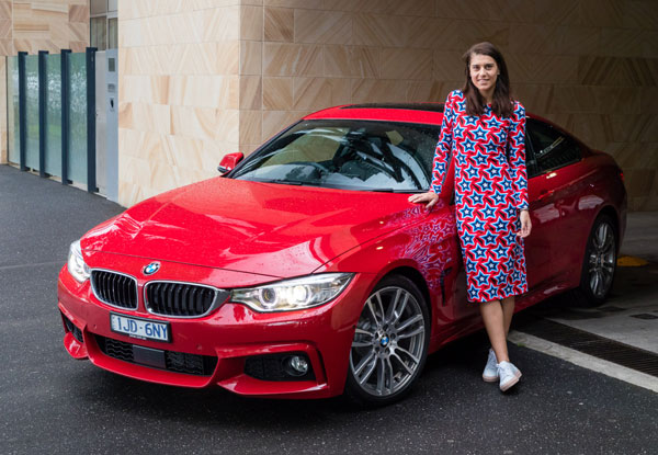 Sorana Cîrstea is testing BMW 4 Series Coupe before Australian Open