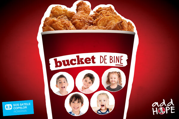 „Bucket de bine”, campania prin care KFC a donat de-a lungul timpului peste 150.000 de euro pentru SOS Satele Copiilor, continuă şi în 2018