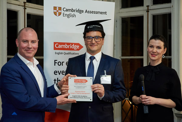 Și primul câștigător al primei ediții “Preparation Centre Awards” organizate de Cambridge Assessment English este English Kids Academy (International House), Bucuresti