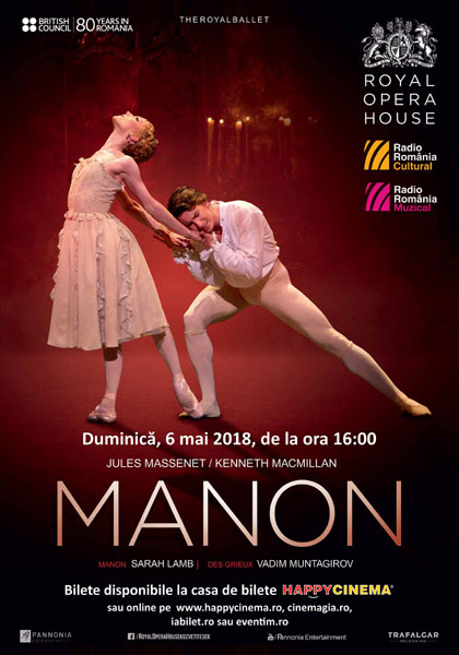 Happy Cinema prezintă Manon de Jules Massenet, un spectacol Royal Ballet