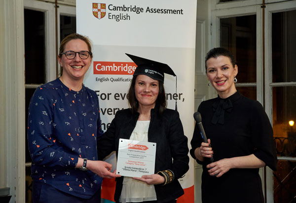 Și cel de-al treilea câștigător al primei ediții “Preparation Centre Awards” organizate de Cambridge Assessment English este Școala Gimnazială Nr. 7„Sfânta Maria“, Timișoara