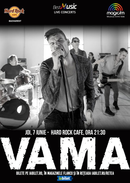 Concert VAMA electric pe 7 iunie la Hard Rock Cafe
