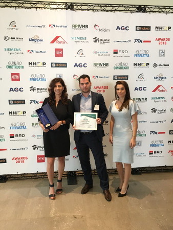 CTP câștigă premiul pentru Excelență în Dezvoltare și Afaceri, la gala EURO-Construcții 2018