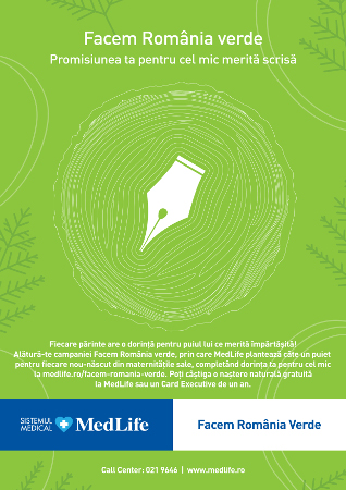 MedLife dă startul celei mai lungi scrisori cu promisiunile părinților pentru viitorul copiilor în campania de CSR „Facem România verde”